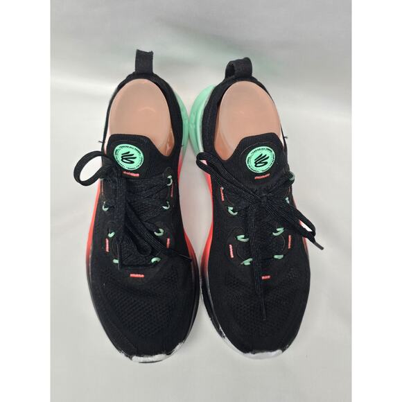 Under Armour Curry Flow Go Low Top Running Neon Shoes 3023814-006 Sneakers Walk - Picture 6 of 10